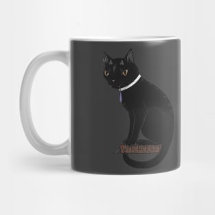 Three-Eyed Black Cat Learning Witchcraft Mug